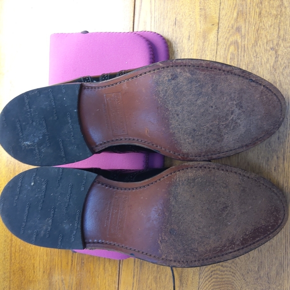 Stafford Comfort Plus OS Leather Wingtip Lace Up Loafers Black Mens 9 - Picture 7 of 11